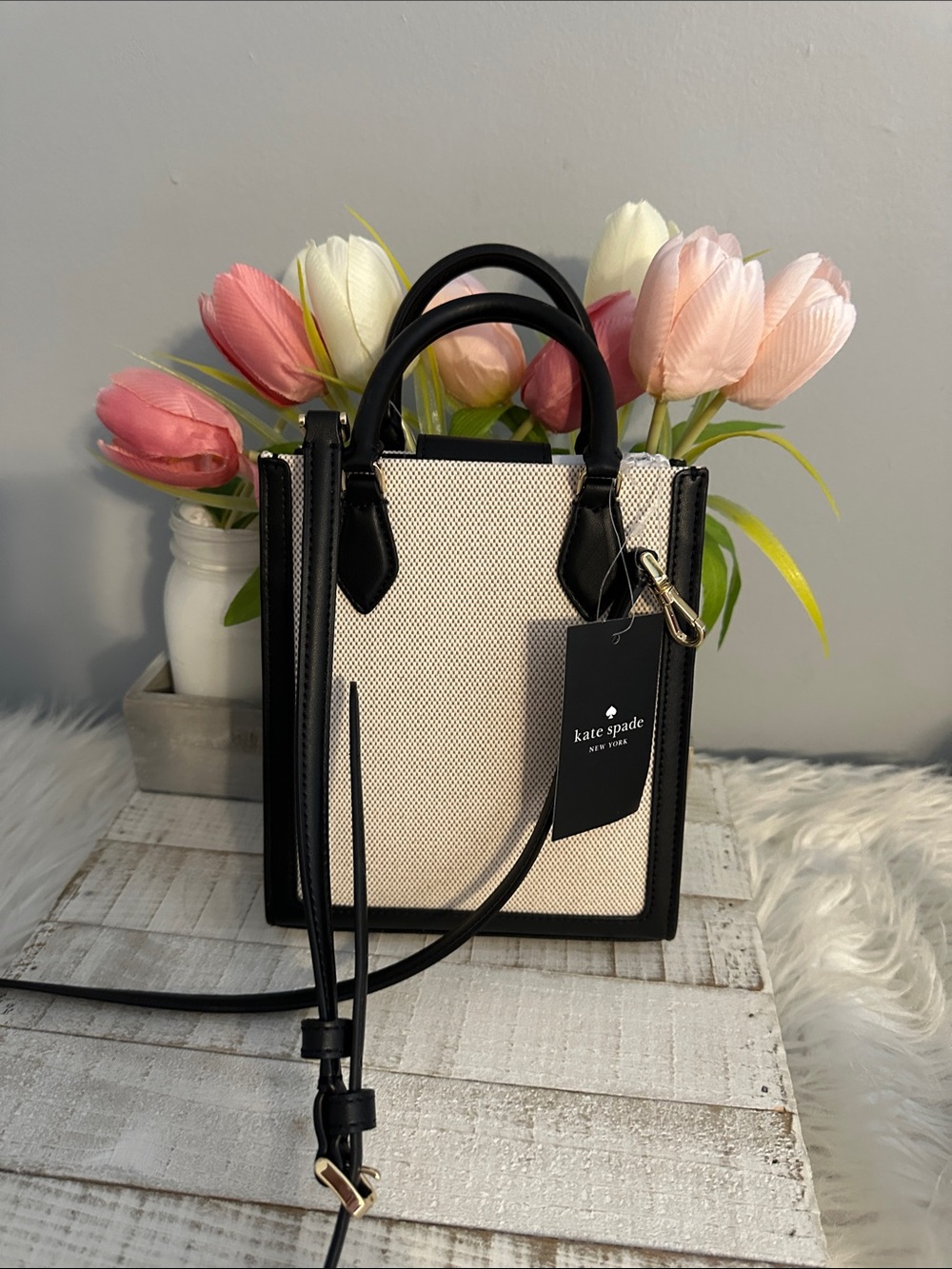 Nwt Kate spade Ellie mini canvas bag - Picture 3 of 12